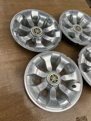 Set Of 4 OEM YAMAHA GOLF CART HUB CAP/ WHEEL COVER GCA-JW950-12-BU-CHROME Rims - Thumbnail 3
