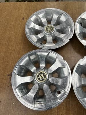 Set Of 4 OEM YAMAHA GOLF CART HUB CAP/ WHEEL COVER GCA-JW950-12-BU-CHROME Rims - Thumbnail 4