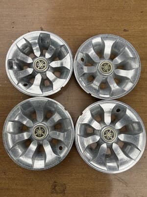 Set Of 4 OEM YAMAHA GOLF CART HUB CAP/ WHEEL COVER GCA-JW950-12-BU-CHROME Rims - Image 1