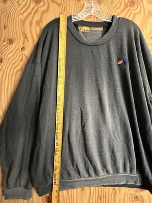 Aviator Nation Faded Pullover Sweatshirt Oversized Distressed Mens XL Grey - Thumbnail 7