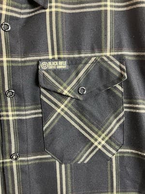 Dixxon Flannel Black Rifle Coffee Company Men’s M Button Up Shirt Black Plaid - Thumbnail 4