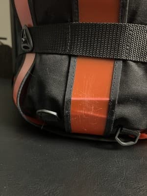 Boblbee XL Red & Black Duffel Backpack Messenger Bag Drawstring Top Hard Shell - Thumbnail 12
