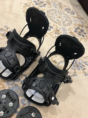 FLOW MINX Women’s M Medium Snow Bindings + Plates & Hardware Snowboard Black - Thumbnail 11
