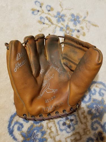 Vintage Wilson Hank Sauer HAWK A2196 LEATHER Baseball Glove Mitt GRIP POCKET - Thumbnail 2
