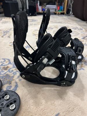 FLOW MINX Women’s M Medium Snow Bindings + Plates & Hardware Snowboard Black - Thumbnail 15