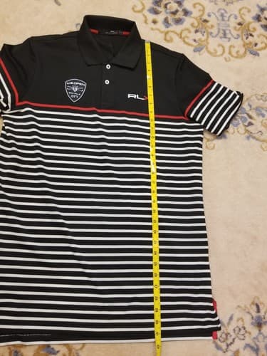 RLX Ralph Lauren Polo Shirt Mens M Black Stripe US Open Erin Hills Golf Rugby - Thumbnail 7