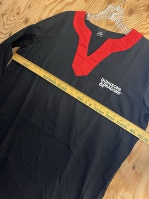 Dungeon & Dragons Tunic Mens M Long Sleeve V Neck Shirt Black Red Tabard Robe - Thumbnail 5