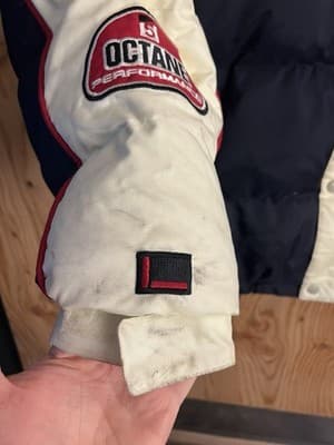 Vtg FUBU Racing 5 Automotive Applications Mens XL Down Jacket The Collection - Thumbnail 3