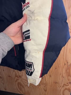 Vtg FUBU Racing 5 Automotive Applications Mens XL Down Jacket The Collection - Thumbnail 6