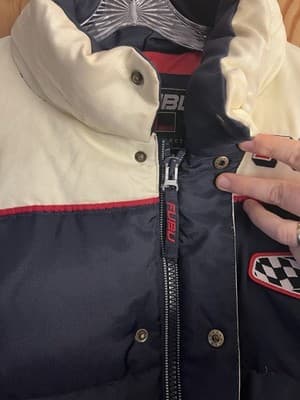 Vtg FUBU Racing 5 Automotive Applications Mens XL Down Jacket The Collection - Thumbnail 11