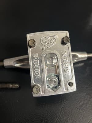 (2) Krux Grind Out Racism Standard Silver Skateboard Trucks (8.25 + 7.6) DLK K5 - Thumbnail 17