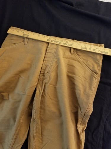 Taylor Stitch Organic Cotton Mens 32x35 Khaki Soft Casual Button Dress Pants - Thumbnail 7