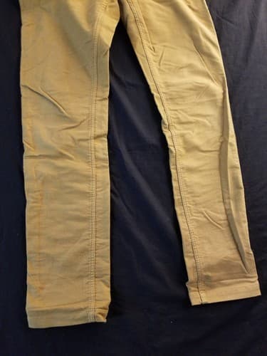 Taylor Stitch Organic Cotton Mens 32x35 Khaki Soft Casual Button Dress Pants - Thumbnail 4