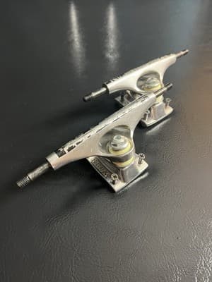 (2) Krux Grind Out Racism Standard Silver Skateboard Trucks (8.25 + 7.6) DLK K5 - Thumbnail 3