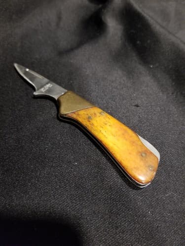 Kershaw 2105 “Lil Stud” By Kai Japan USA Rare Pocket Knife Exotic Wood Small - Thumbnail 2