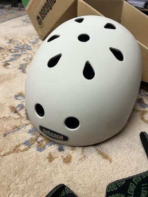 New Nutcase Vanilla Sky White Street Sport Helmet Womens Mens L/XL Supersolids - Thumbnail 9