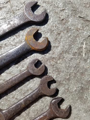 Lot Of 5 Vintage Wrenches Spanners Buffalo VLChek Antique Wrench Set Unbranded - Thumbnail 12