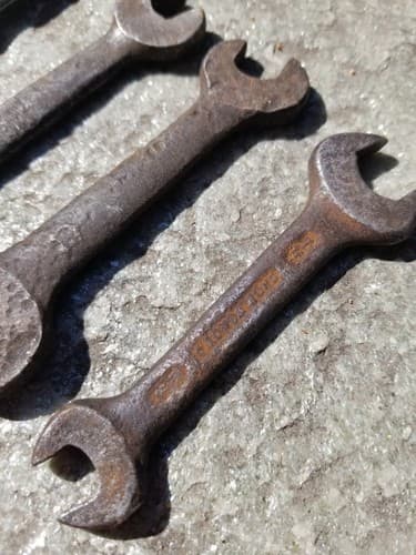 Lot Of 5 Vintage Wrenches Spanners Buffalo VLChek Antique Wrench Set Unbranded - Thumbnail 5