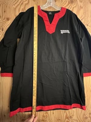 Dungeon & Dragons Tunic Mens M Long Sleeve V Neck Shirt Black Red Tabard Robe - Thumbnail 4