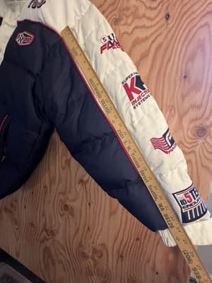 Vtg FUBU Racing 5 Automotive Applications Mens XL Down Jacket The Collection - Thumbnail 9