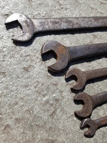 Lot Of 5 Vintage Wrenches Spanners Buffalo VLChek Antique Wrench Set Unbranded - Thumbnail 13