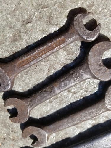 Lot Of 5 Vintage Wrenches Spanners Buffalo VLChek Antique Wrench Set Unbranded - Thumbnail 11