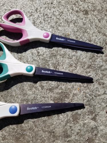 (3) Titanium 3M Scotch Precision Ultra Edge 8" Scissors Lifetime Precision Set - Thumbnail 2