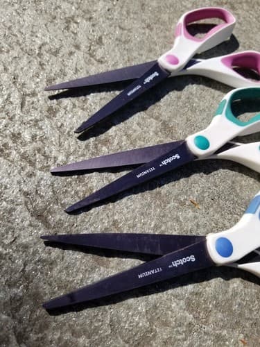 (3) Titanium 3M Scotch Precision Ultra Edge 8" Scissors Lifetime Precision Set - Thumbnail 8
