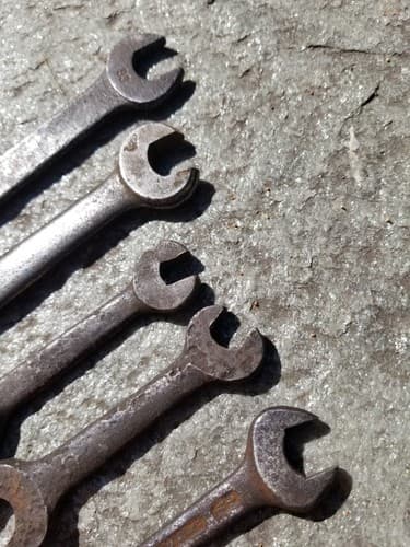 Lot Of 5 Vintage Wrenches Spanners Buffalo VLChek Antique Wrench Set Unbranded - Thumbnail 6