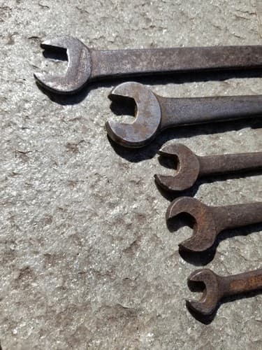 Lot Of 5 Vintage Wrenches Spanners Buffalo VLChek Antique Wrench Set Unbranded - Thumbnail 7