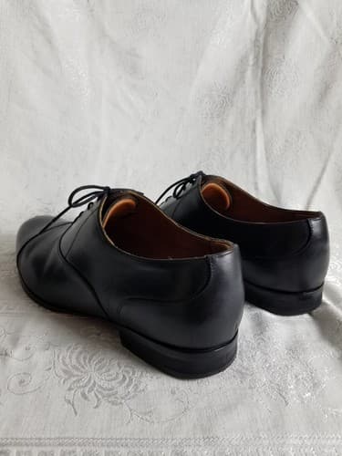 Wolf & Shepherd Black Leather Oxfords Derbys Mens 12.5 Cap Toe Dress Shoes - Thumbnail 4