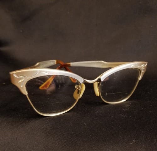 Vtg Bausch Lomb 48 Alum Eyeglasses 4 1/4 - 5 1/2 Silver /Gold Frames 1-10 12k GF - Thumbnail 13