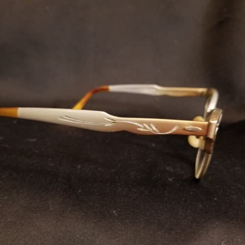 Vtg Bausch Lomb 48 Alum Eyeglasses 4 1/4 - 5 1/2 Silver /Gold Frames 1-10 12k GF - Thumbnail 4