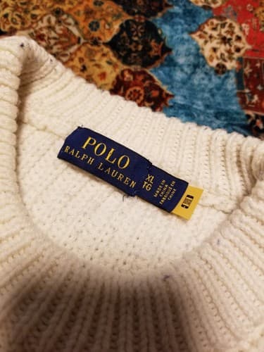 Polo Ralph Lauren Womens S Wool /Lambs Sweater Gradient Blue White Knit READ - Thumbnail 4