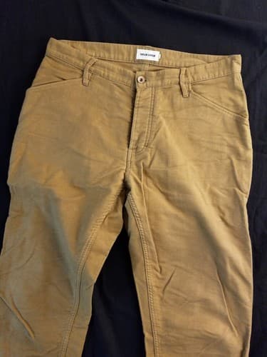 Taylor Stitch Organic Cotton Mens 32x35 Khaki Soft Casual Button Dress Pants - Thumbnail 2