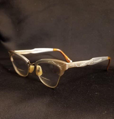Vtg Bausch Lomb 48 Alum Eyeglasses 4 1/4 - 5 1/2 Silver /Gold Frames 1-10 12k GF - Thumbnail 11