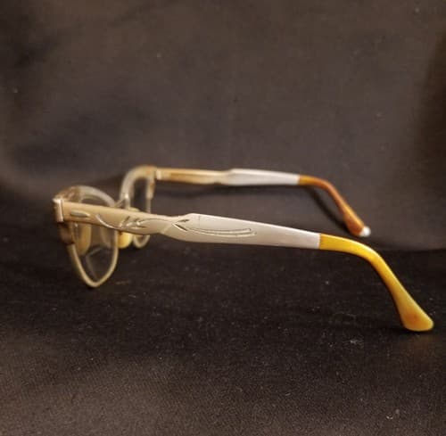 Vtg Bausch Lomb 48 Alum Eyeglasses 4 1/4 - 5 1/2 Silver /Gold Frames 1-10 12k GF - Thumbnail 10