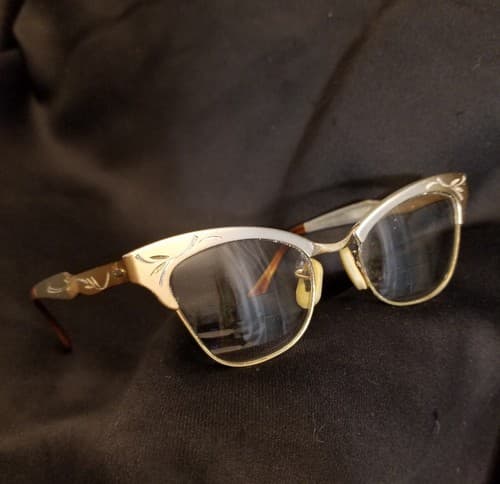 Vtg Bausch Lomb 48 Alum Eyeglasses 4 1/4 - 5 1/2 Silver /Gold Frames 1-10 12k GF - Thumbnail 3