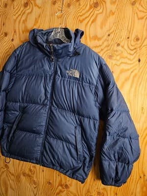 RARE Vintage 1996 The North Face Mens L Navy Blue 700 Nuptse Down Puffer Jacket - Thumbnail 2