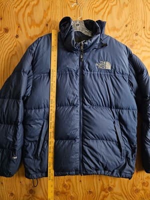 RARE Vintage 1996 The North Face Mens L Navy Blue 700 Nuptse Down Puffer Jacket - Thumbnail 6