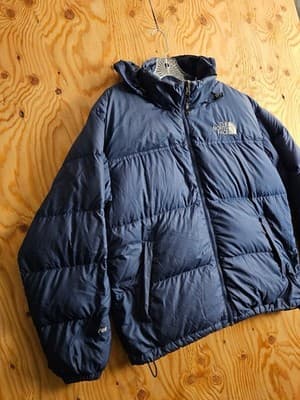 RARE Vintage 1996 The North Face Mens L Navy Blue 700 Nuptse Down Puffer Jacket - Thumbnail 3