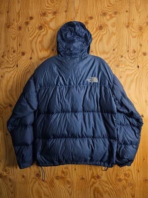 RARE Vintage 1996 The North Face Mens L Navy Blue 700 Nuptse Down Puffer Jacket - Thumbnail 9