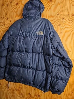 RARE Vintage 1996 The North Face Mens L Navy Blue 700 Nuptse Down Puffer Jacket - Thumbnail 10