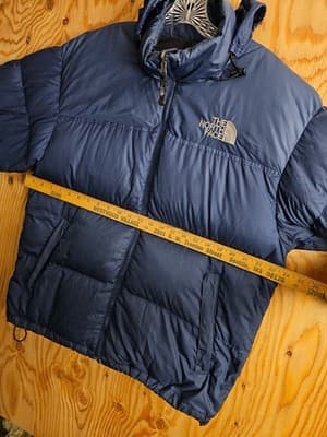RARE Vintage 1996 The North Face Mens L Navy Blue 700 Nuptse Down Puffer Jacket - Thumbnail 7