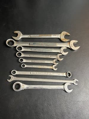 VTG Craftsman 9 PC SAE 12pt Combination Wrench Mixed Set -VA-VV-V 42417 - Image 1