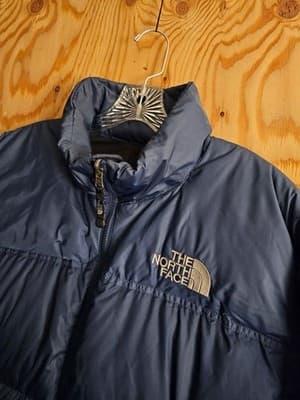 RARE Vintage 1996 The North Face Mens L Navy Blue 700 Nuptse Down Puffer Jacket - Thumbnail 16