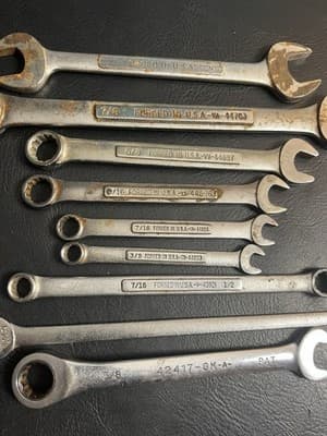 VTG Craftsman 9 PC SAE 12pt Combination Wrench Mixed Set -VA-VV-V 42417 - Thumbnail 11