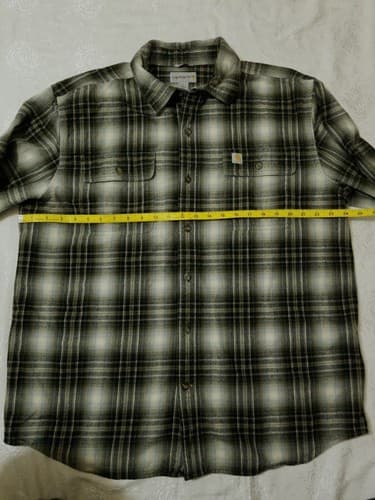 Carhartt Hubbard Flannel Shirt Mens L Heavyweight Plaid Long Sleeve Button Up - Thumbnail 4