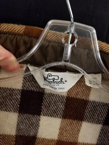 Vintage Woolrich Flannel-Shirt Brown Wool Shacket Jacket Plaid Medium 80s - Thumbnail 5