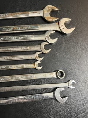 VTG Craftsman 9 PC SAE 12pt Combination Wrench Mixed Set -VA-VV-V 42417 - Thumbnail 5